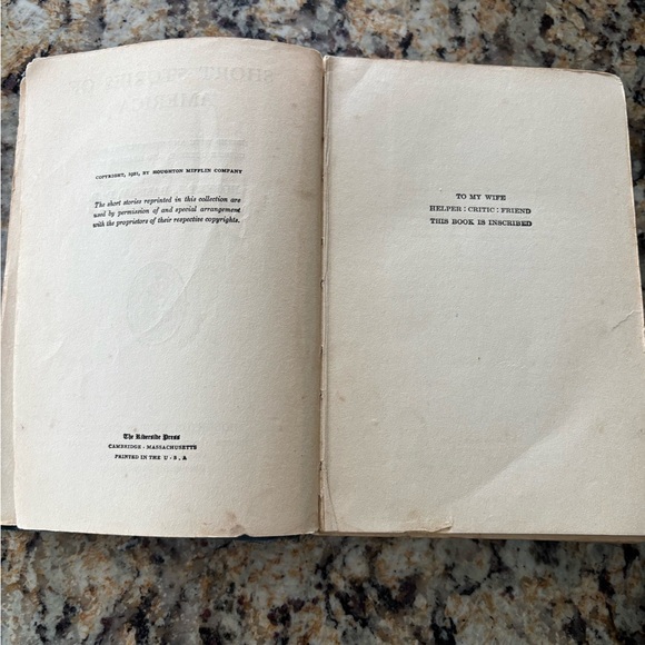 Antique Book Set with Lace Ribbon 1924 Century Readings and 1921 Short Stories - Picture 7 of 14